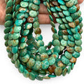 AAA Layered Turquoise Beads with Gorgeous Balanced Matrix Huibei - Men's Jewelry Making Supply - Shingled Style Flat Coin Round Disc
