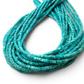 AAA Baby Arizona Kingman Turquoise Beads USA - Untreated with No Dye or Color Enhancement - Men's Jewelry Square Heishi 2.5-3mm SKU#B506