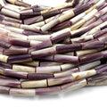 New England Wampum Shell Beads USA East Coast Quahog - Native American Style - Ideal For Wampum Belt Making - 2-Tone Tube 4X14mm