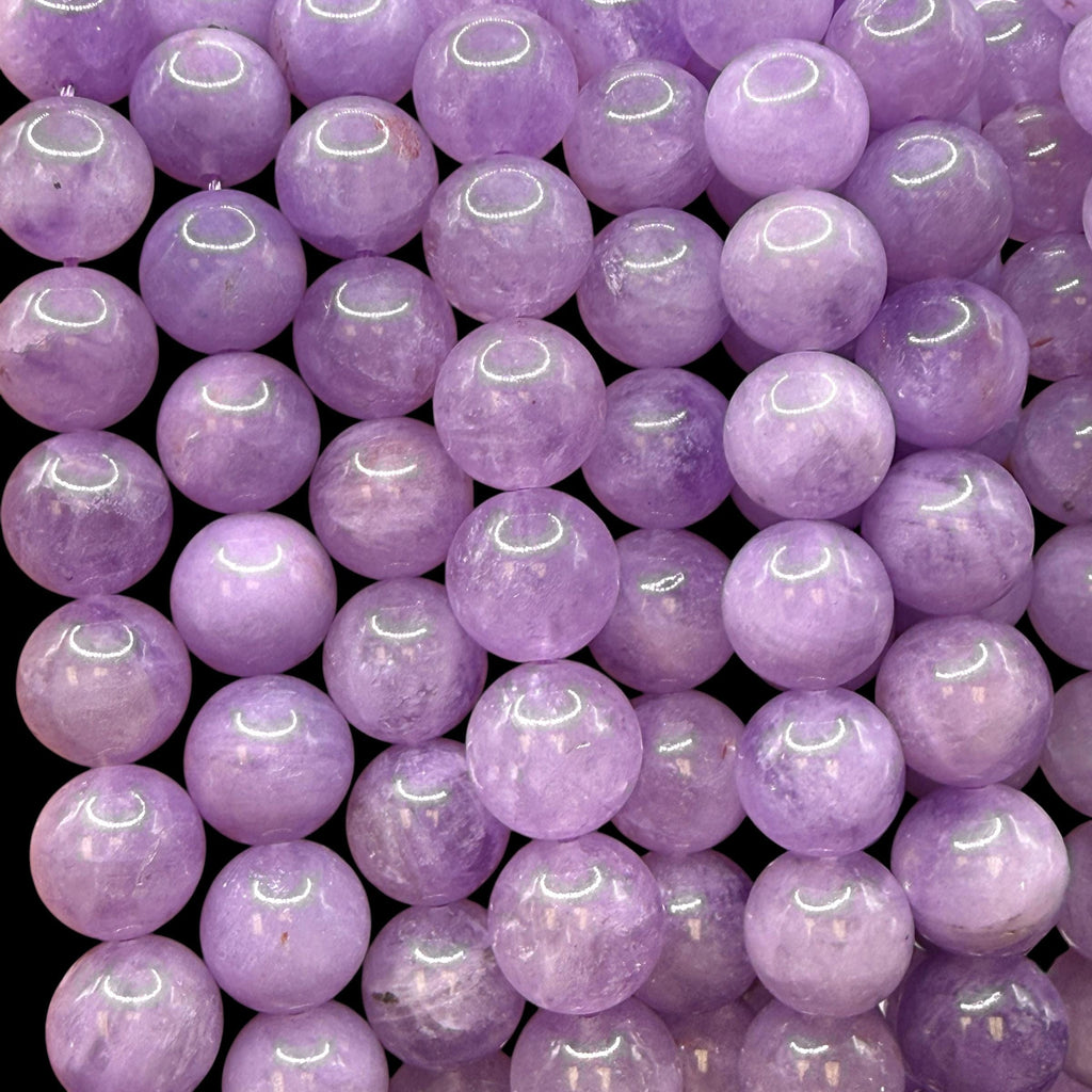 Lavender Lepidolite Beads Brazil - Light Amethyst Tone Pastel Purple Gemstone - Jewelry Making - Smooth Round
