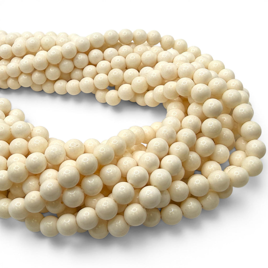Recycled Camel Bone Beads AAA - Ethically Sourced - Aged Ivory Tone - Organic Texture - Artisan Finish - Smooth Round