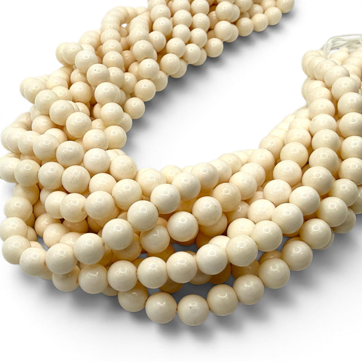 Recycled Camel Bone Beads AAA - Ethically Sourced - Aged Ivory Tone - Organic Texture - Artisan Finish - Smooth Round