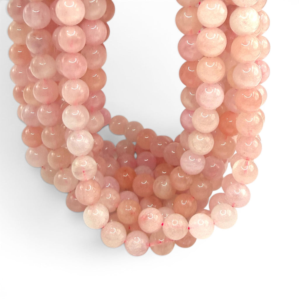 Pink Morganite Beads Madagascar AAA - Natural Beryl Gemstone Semi-Translucent Glow - Jewelry Making - Smooth Round