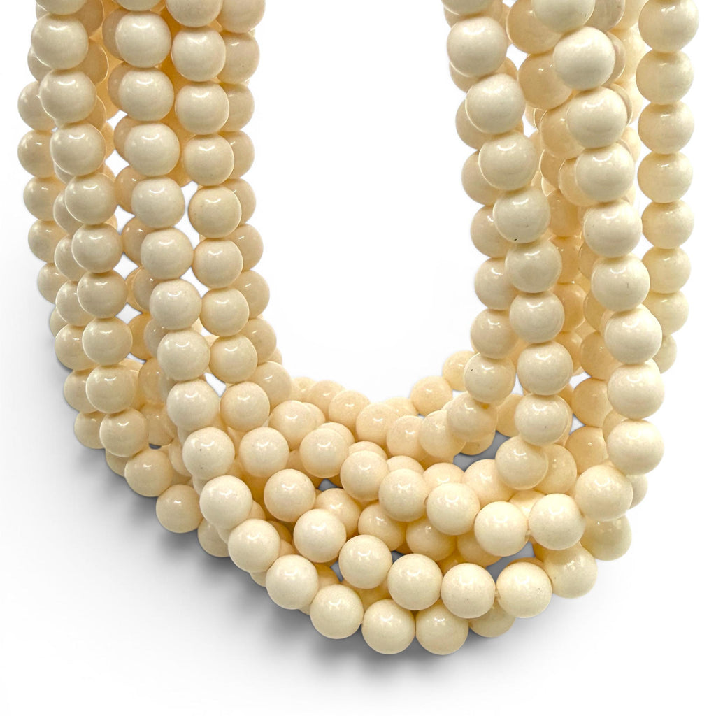 Recycled Camel Bone Beads AAA - Ethically Sourced - Aged Ivory Tone - Organic Texture - Artisan Finish - Smooth Round