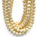 Recycled Camel Bone Beads AAA - Ethically Sourced - Aged Ivory Tone - Organic Texture - Artisan Finish - Smooth Round