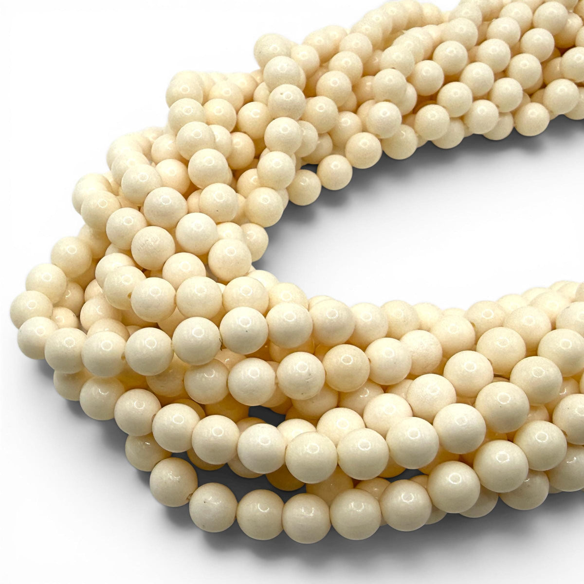 Recycled Camel Bone Beads AAA - Ethically Sourced - Aged Ivory Tone - Organic Texture - Artisan Finish - Smooth Round
