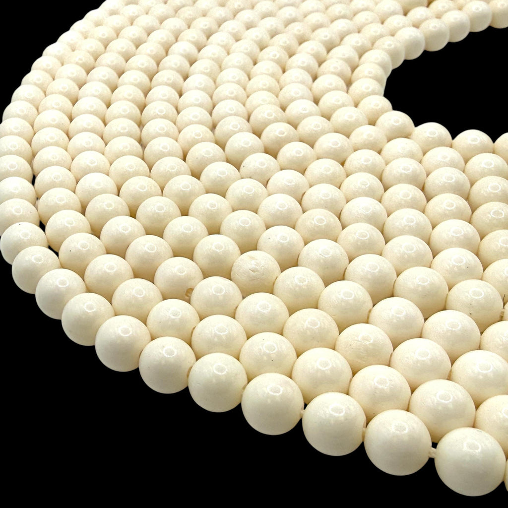 Recycled Camel Bone Beads AAA - Ethically Sourced - Aged Ivory Tone - Organic Texture - Artisan Finish - Smooth Round