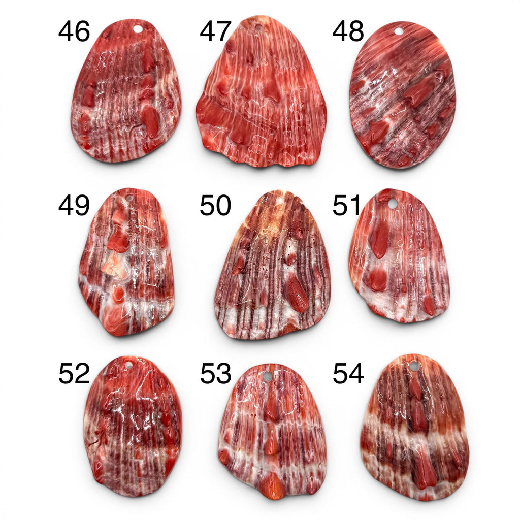 Sunset Spiny Oyster Shell Pendant Bead Sea of Cortez - One of a Kind - Unique Organic Texture - Men's Jewelry - Large 40-60mm SKU#B215