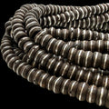 Midnight Ebony Wood Beads with Aluminum Inlay - From South Africa - Small Batch Production - 12mm SKU#B32