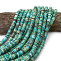 Natural Turquoise Beads - Untreated with No Dye or Color Enhancement - Heishi 6mm SKU#B512