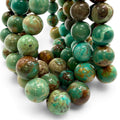 Graduated Turquoise Beads with Gorgeous Matrix - Untreated with No Dye or Color Enhancement - Smooth Round 4-14mm SKU#B522