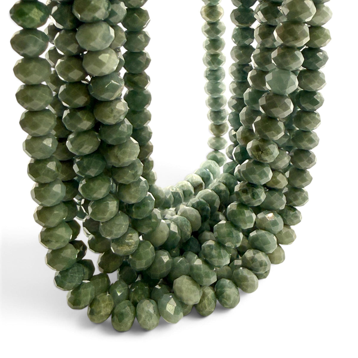 Royal Guatemala Jade Beads - Sourced From the Motagua Region of Guatemala - Faceted Rondelle 8mm #B108