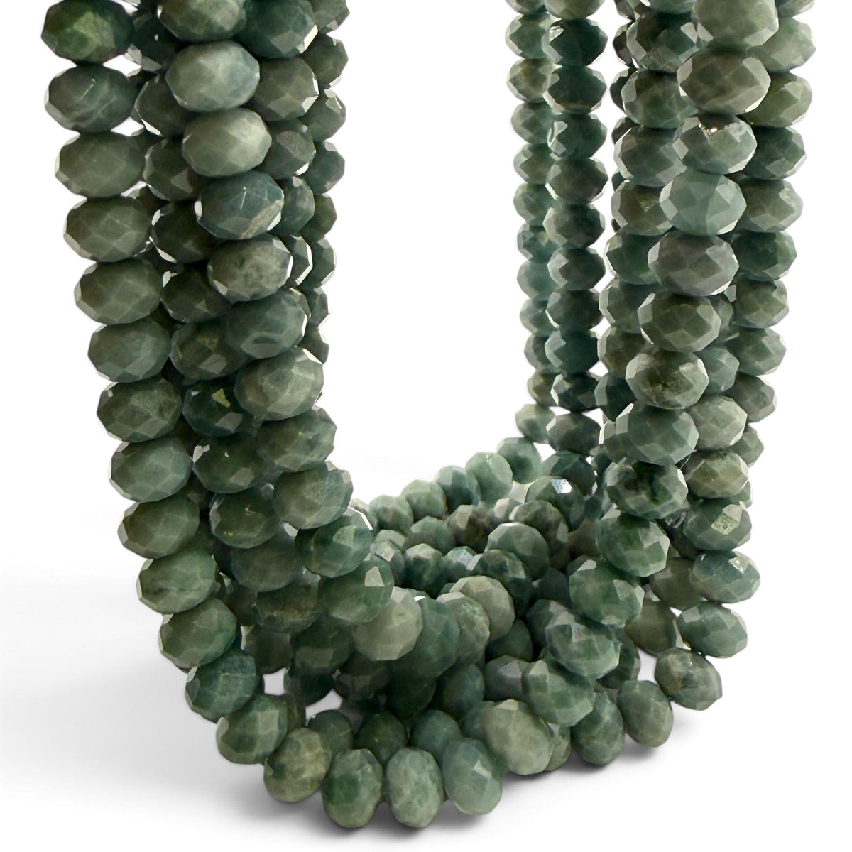 Royal Guatemala Jade Beads - Sourced From the Motagua Region of Guatemala - Faceted Rondelle 8mm #B108