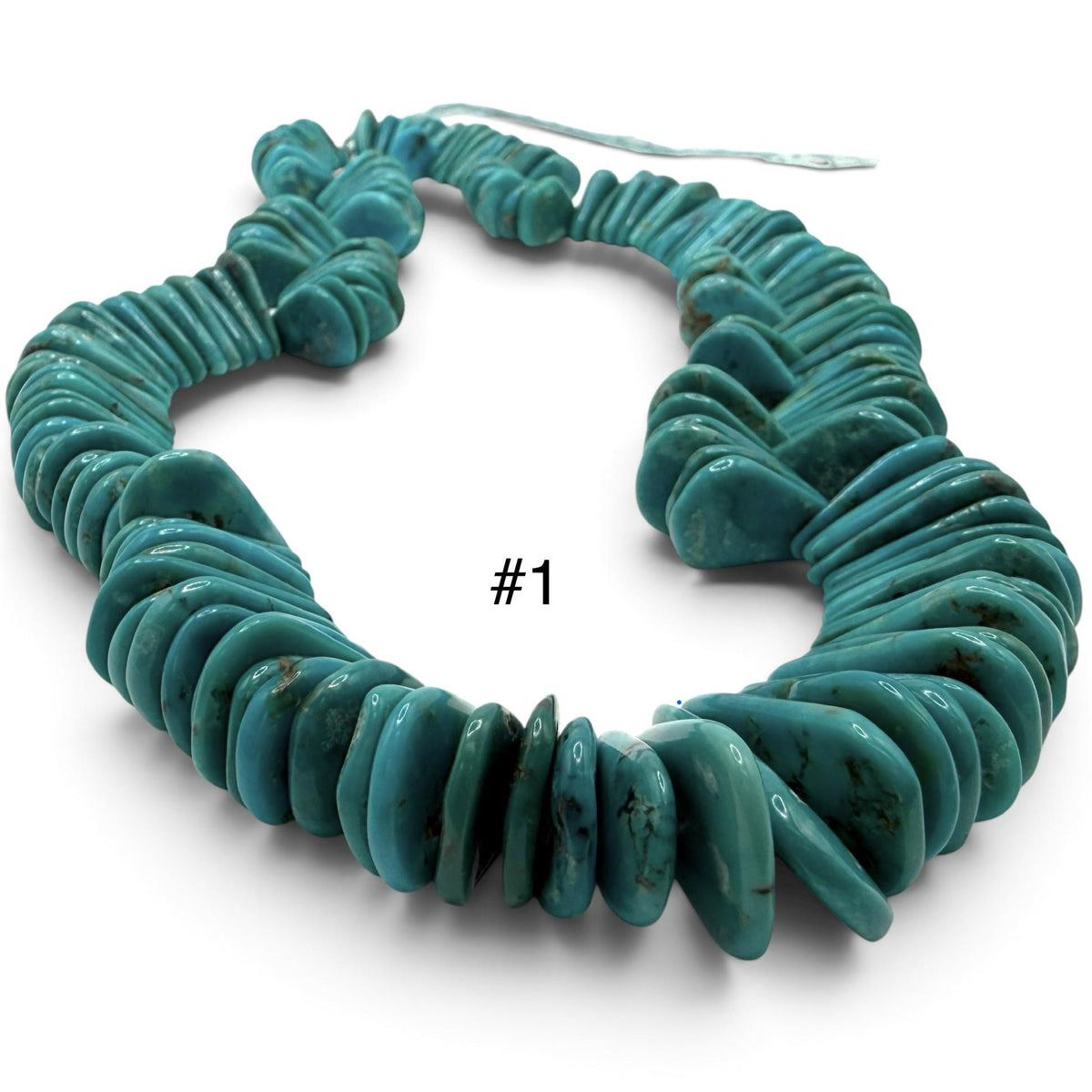 Top-Drilled Cornflake Arizona Turquoise Beads USA Matrix- Untreated with No Dye or Color Enhancement- Men's Jewelry Making Teardrop 10-18mm