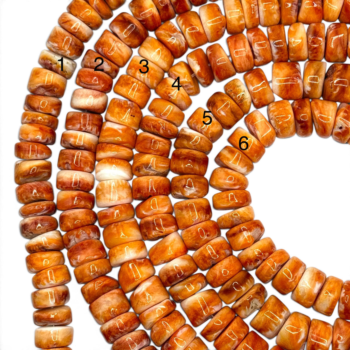 14mm Large Spiny Oyster Shell Beads- 100% Natural Color - Jewelry Making Supplies - Gigantic Heishi Rondelle