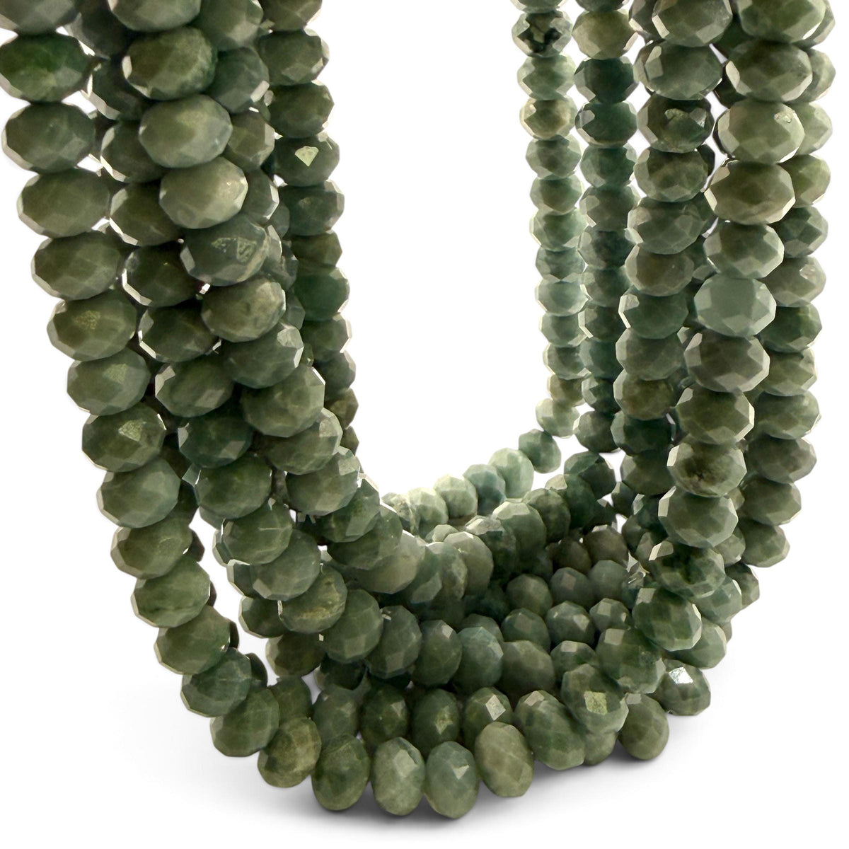 Royal Guatemala Jade Beads - Sourced From the Motagua Region of Guatemala - Faceted Rondelle 8mm #B108