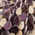 Extra Dark Wampum Shell Beads From USA (Rare Color) Native American Style - Men's Jewelry - Smooth Teardrop 12X16mm #B414