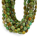Multicolor Turquoise Beads with Golden Matrix - Never Dyed or Color Enhancement - Freeform Tumbled Pebble Nugget Approx. 6X10mm SKU#A117