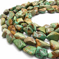 Multicolor Huibei Turquoise Beads - Earthy Green with Matrix - Never Dyed or Color Enhancement - Freeform Nugget Approx. 18-20mm #A127